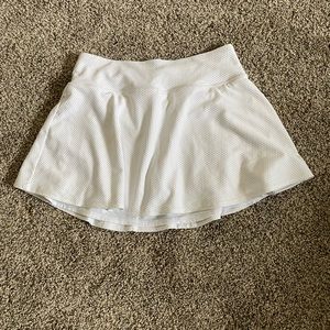 white tennis skirt